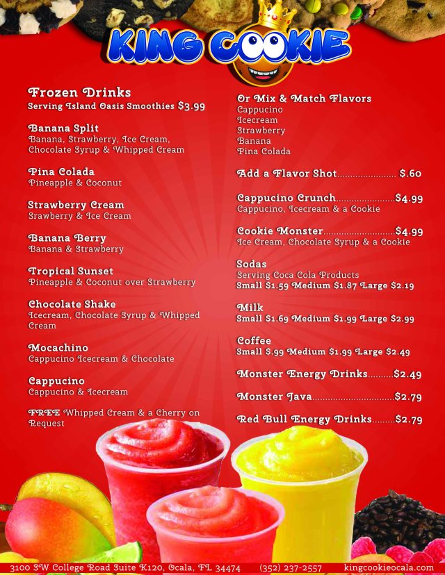 king cookie drink menu copy